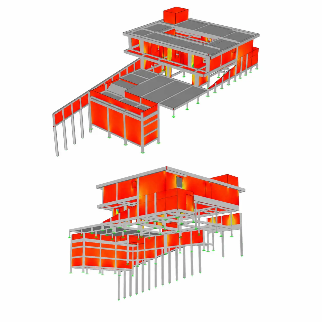 Modelo 3D em elementos finitos